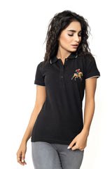 Premium 100% Australian Cotton Black Women's Polo Shirt