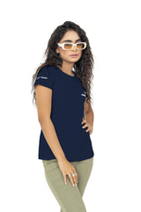 100% Australian Cotton Half-Sleeve Navy Color T Shirt for Women